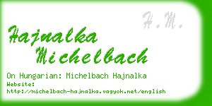 hajnalka michelbach business card